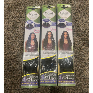 Women's Shake-N-Go Equal Double Weave Hair Extensions Black Brown One Size